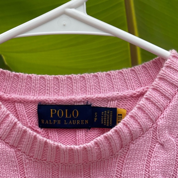Ralph Lauren Pink Cable Knit Sweater - Picture 2 of 5